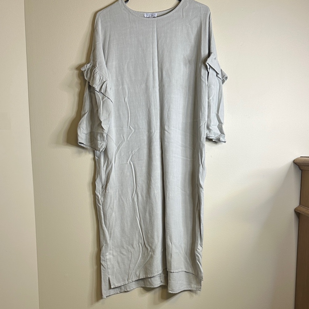 Chic Light Gray Long Sleeve Dress